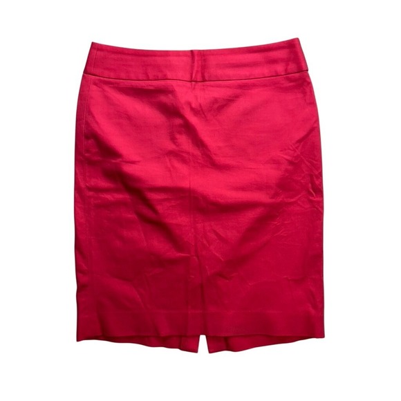 Banana Republic Dresses & Skirts - BANANA REPUBLIC‎ Womens Pencil Skirt Red Cotton Blend Size 10 Knee Length